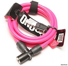 Замок ONGUARD Lightweight Key Coil Cable Lock, трос 150см x8мм, Розовый