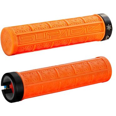 Грипсы Supacaz Grizips, Lock-on, Neon Orange Clear