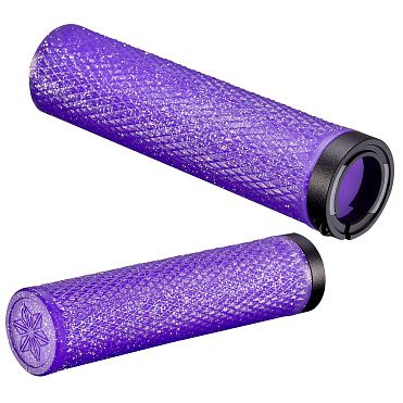 Грипсы SUPACAZ Diamond Kush Lock-on Grips Neon Purple Blinq