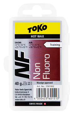 Парафин TOKO NF Hot Wax red (-4/-12°C) 40гр