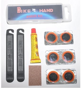 Велоаптечка BIKEHAND 6 заплаток + клей + шкурка + 2 монтажки