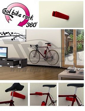 Крепление на стену за раму PERUZZO COOL BIKE RACK красный