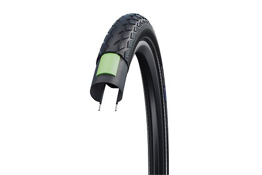 Покрышка 28" Schwalbe GREEN MARATHON Perf/ Wired, GreenGuard, TwinSkin, Addix Eco, Black-Reflex