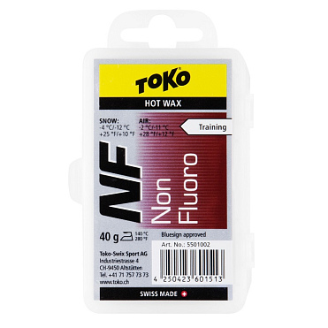 Парафин TOKO NF Hot Wax red (-4/-12°C) 120гр