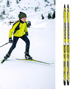 Беговые лыжи Fischer Sprint Crown Yellow JR