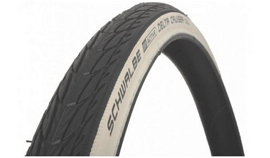 Покрышка 24" Schwalbe DELTA CRUISER Active/Wired K-Guard SBC, с бежевой боковиной