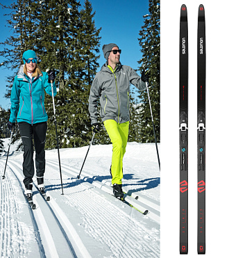 Беговые лыжи Salomon SNOWSCAPE 9 SKIN с креплениями PROLINK SHIFT PRO 21-22